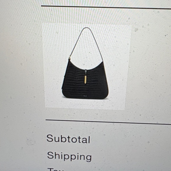 DeMellier the large Tokyo Black Croc Elegant Black Croc Shoulder Bag - Picture 7 of 8